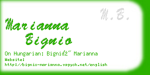 marianna bignio business card